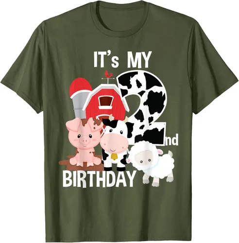 Vista 83 de Camiseta para fiesta de 2 años con texto en inglés "It's My 2nd Birthday", Negro
