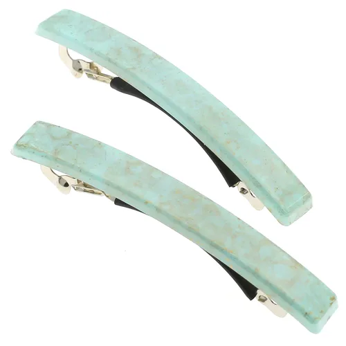 Vista 10 de Camila Paris CP3074 - Pinzas de pelo francés para niñas, juego de 2 pinzas de metal de goma beige, agarre fuerte, antideslizantes, accesorios