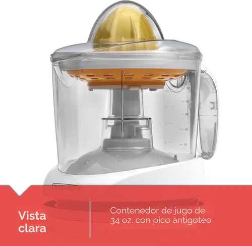 Vista 6 de Exprimidor de cítricos Black & Decker de color blanco de 34 onzas modelo CJ625