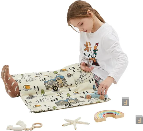 Vista 63 de Manta con peso – Manta pesada con patrón de animales de 7 libras – Manta transpirable tamaño pequeño (41 x 60 pulgadas, 7 libras)