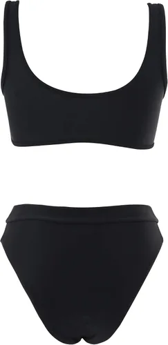 Vista 3 de SUUKSESS - Conjunto de traje de baño de bikini con recortes para mujer, push up, cintura alta, 2 piezas