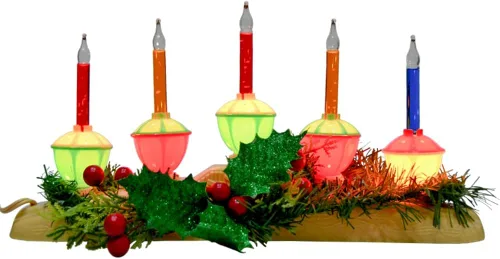 Vista 6 de Lámpara de vela de burbujas multicolor de 5 luces, velas eléctricas de ventana de Navidad con 6 luces de burbujas tradicionales (1 repuesto), vela