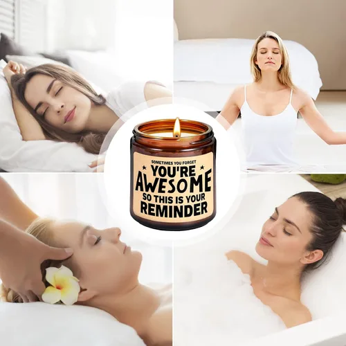 Vista 5 de Regalos de velas perfumadas para mujeres, regalo inspirador, de animación para ella, él, regalos de broma para amigos, compañeros de trabajo