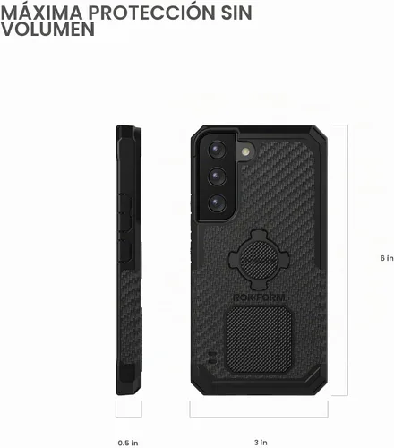 Vista 7 de Rokform - Carcasa resistente para Galaxy S22, Magentic + RokLock (negro)
