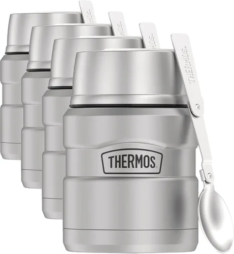 Vista 17 de THERMOS Stainless King Tarro de alimentos aislado al vacío con cuchara, 16 onzas, verde militar