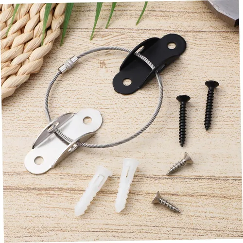 Vista 7 de BESTonZON 2-Pack Baby Proofing Furniture Anchors Adjustable Anti-Tip Straps for Dresser and Bookcase Safety Secure Furniture to Wall Child Safety Kit