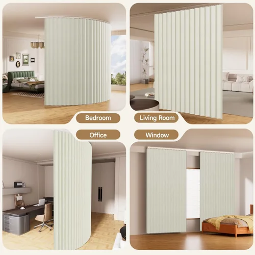 Vista 7 de Cortina divisora de habitación con juegos de rieles flexibles