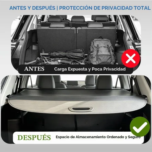 Vista 7 de cubierta retráctil para baúl trasero compatible con Nissan Rogue SV S SL 2014-2019 2020, protector de seguridad, pantalla de sombra, cubierta