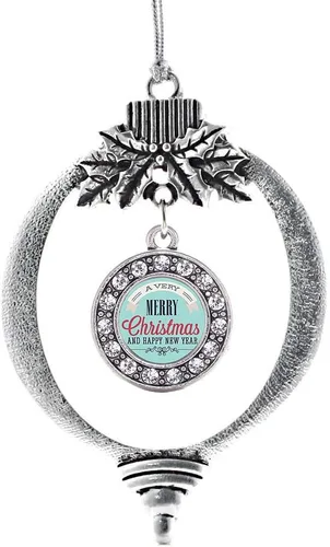 Vista 667 de Inspired Silver - Adorno de cromosoma 21 con dije de círculo de plata con joyas de circonita cúbica