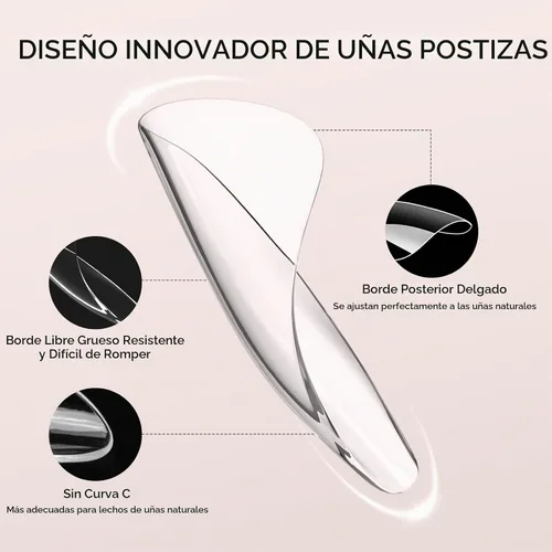 Vista 3 de MelodySusie Puntas de uñas cuadradas extralargas en X, 600 unidades, 12 tamaños, acrílico transparente, uñas a presión para extensiones de bricolaje