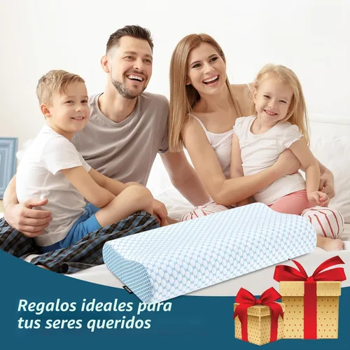 Vista 7 de Almohada cervical para aliviar el dolor de cuello, almohadas de espuma viscoelástica de contorno para dormir, almohada ergonómica ajustable