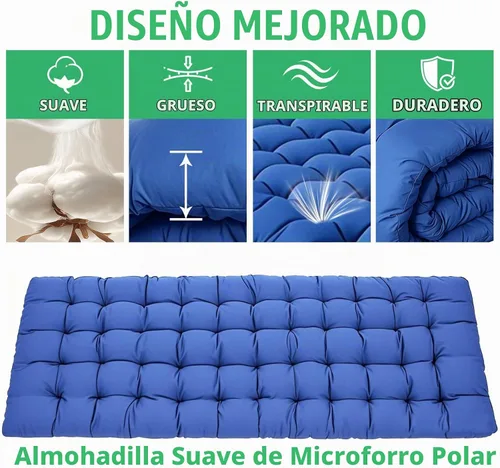 Vista 5 de Catre de camping con colchón cómodo, catres plegables para dormir, catre resistente para invitados con bolsa de transporte para adultos, para dormir