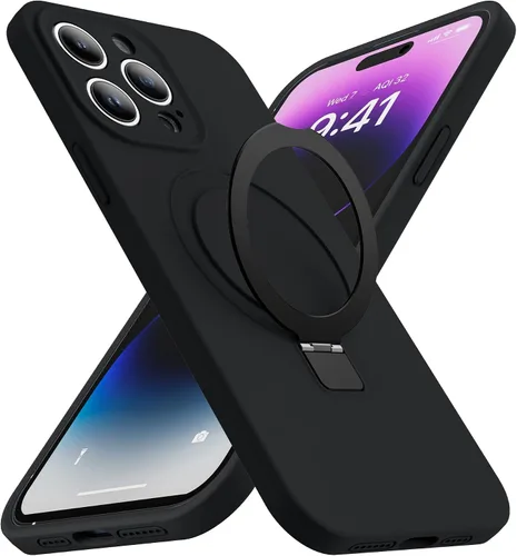 Vista 21 de Funda diseñada para iPhone 11 con soporte magnético invisible Compatible con Mag-Safe, a prueba de caídas de grado militar, a prueba de golpes