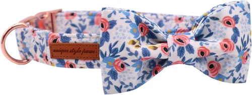 Vista 98 de Unique style paws - Collar para perros con corbatín, collar ajustable para perros y gatos, pequeño, mediano y grande