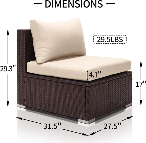 Vista 3 de RADIATA Juegos de conversación al aire libre muebles de patio sofá conjunto 2 unids gris PE Rattan mimbre conversación conjuntos de conversación