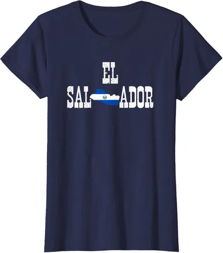 Vista 11 de Camiseta salvadoreña con bandera de El Salvador, Negro, S