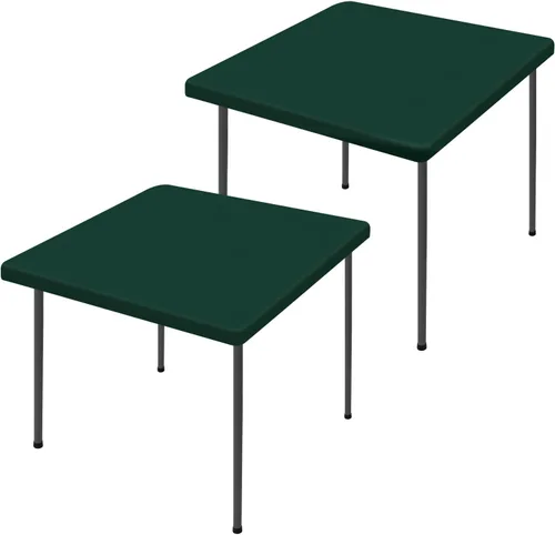 Vista 66 de Moosfor Paquete de 2 manteles rectangulares de elastano de 4 pies, elásticos y ajustables para pícnic, cubierta de mesa de patio elástica y lavable