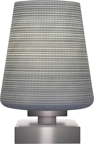 Vista 31 de Toltec Lighting Luna Accent - Lámpara de mesa, acabado grafito, cristal cuadrado de burbujas ahumadas de 3.5 pulgadas