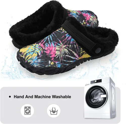 Vista 4 de Besroad - Pantuflas mullidas para mujer y hombre, esponjosas, cómodas, de espuma viscoelástica, para dormitorio