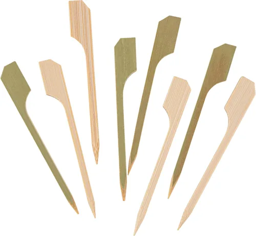 Vista 2 de Restaurantware Pinchos de bambú de 2.5 pulgadas, 1000 púas de bambú desechables resistentes – Cabeza de paleta resistente de bambú para aperitivos