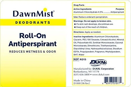 Vista 2 de Compra a granel: Lote de 6 desodorantes roll-on de 1.5 oz Dawn Mist de viaje
