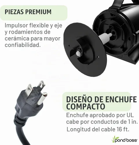 Vista 4 de Pond Boss Waterfall Pump, 2000 GPH