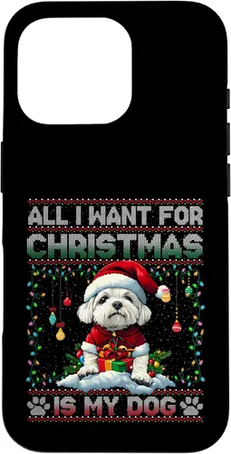 Vista 20 de Maltese Christmas Tree Lights Decorations Dog Lover Xmas Case for iPhone 17