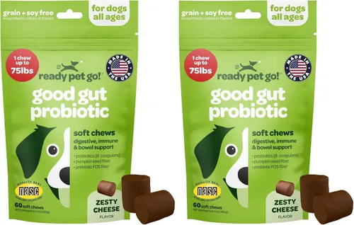 Vista 13 de Masticables para Alergias de Perros con Probióticos Masticables para Alergias Estacionales para Perros con Aceite de Salmón Salvaje de Alaska