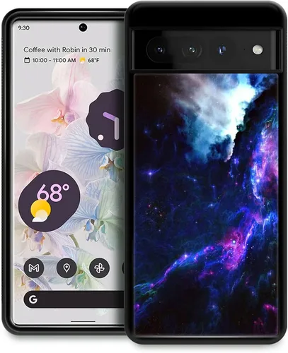Vista 9 de CARLOCA Funda compatible con Google Pixel 7 Pro, increíble diseño de patrón de luz espacial nebulosa para niñas y niños, a prueba de golpes