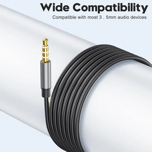 Vista 11 de Auriculares intraurales con cable, auriculares de media oreja de 0.138 in, auriculares con cable con micrófono y control de volumen para iPhone