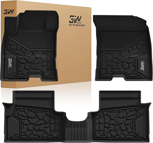 Vista 25 de 3W Alfombrillas para Ford F-150 2015-2025 y F150 Lightning SuperCrew 2022-2025 (sin almacenamiento plano plegable), TPE para todo tipo de clima