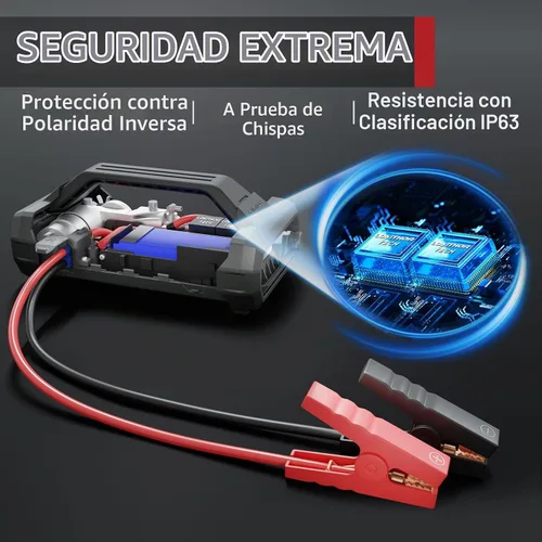 Vista 5 de LOKITHOR JA300 1500A arrancador portátil con compresor de aire de 150 PSI