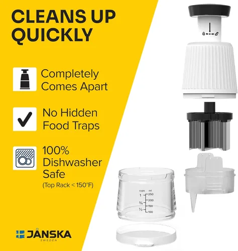 Vista 8 de UltraChop Push Picador de Alimentos y Vegetales, Cuchillas de Acero Inoxidable de Alta Resistencia, Diseño Duradero y Ergonómico, Picador