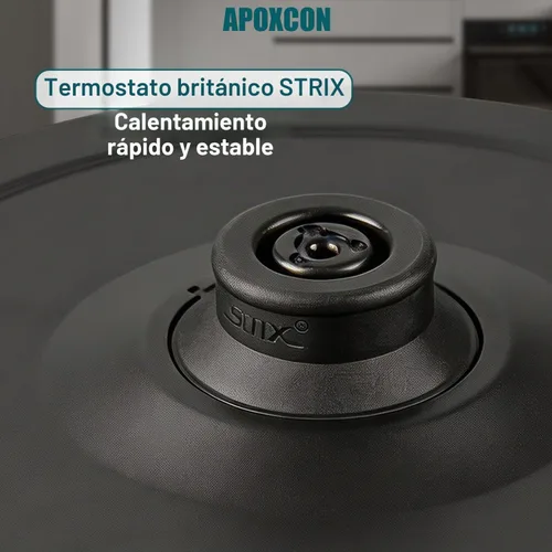 Vista 6 de APOXCON Cafetera eléctrica de acero inoxidable con dos perillas de vidrio resistentes al calor y mango de madera tratada con función de mantener