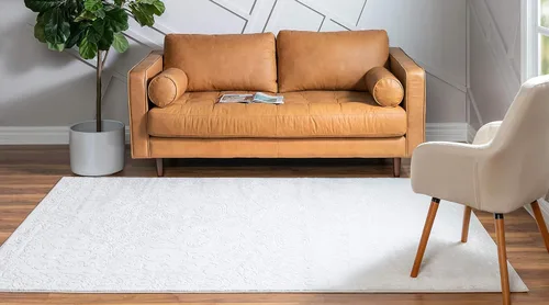 Vista 4 de Unique Loom Rushmore Collection Adams - Alfombra rectangular de 2 x 3 pies, color beige y marfil