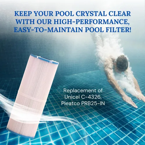 Vista 3 de Baleen Filters Filtro de piscina de 25 pies cuadrados que reemplaza a Unicel C-4326, Pleatco PRB25-IN, Filbur FC-2375-cartuchos de filtro