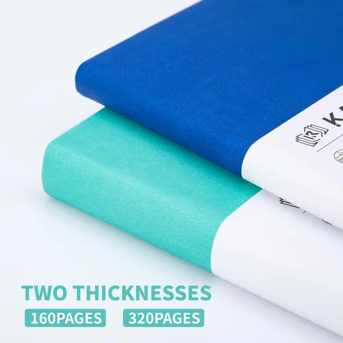 Vista 3 de KaiRuiYing Cuaderno de diario rayado con soporte para bolígrafo, 320 páginas, 7.6 x 10.3 pulgadas, papel grueso B5-100 GSM, para escribir, trabajo