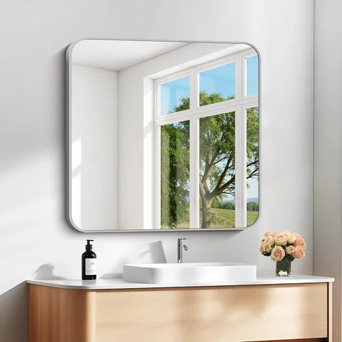 Vista 64 de DESBING 16"x20" Bathroom Mirror for Over Sink, Black Framed Wall Mirror Negro