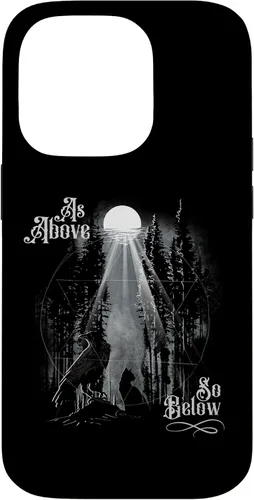 Vista 17 de Funda para iPhone 16 para hombre como arriba tan abajo Wiccan Pagan Tree of Life Crow Cat Case