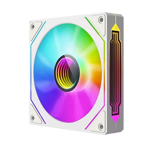Vista 7 de Jungle Leopard Prism 4 Pro ARGB - Ventilador de carcasa 4 Pro ARGB, efecto de luz RGB de 5 V, 3 pines, sincronización de luz de la placa base, 1000