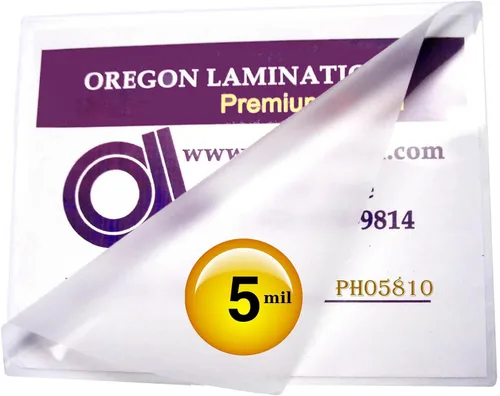 Vista 3 de Oregon Lamination Bolsas de laminación activadas por calor de 5 mil, 8-1/4" x 10-1/4" [paquete de 100] 8.268 in x 10.236 in x 125 micras de grosor