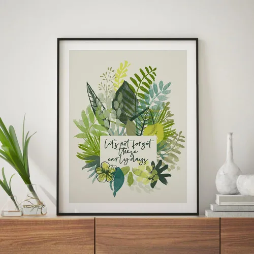 Vista 5 de Song Lyric - Póster para pared, diseño de acuarela de hojas y flores, decoración estética de granja bohemia, regalo para aniversario