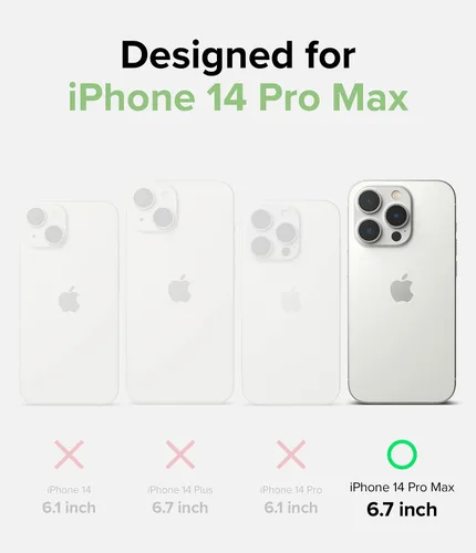 Vista 2 de Ringke Fusion Plus [Tecnología de doble bolsillo de aire] Funda compatible con iPhone 14 Pro Max de 6.7 pulgadas, funda protectora transparente a