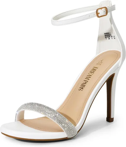 Vista 10 de DREAM PAIRS Sandalias de tacón alto para mujer Negro/Gamuza