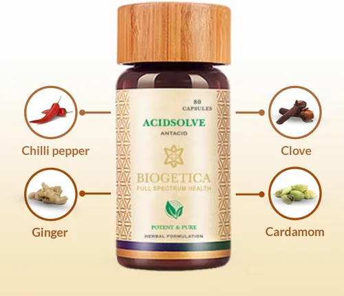 Vista 4 de Biogetica Acidsolve (Anácido, Pro Digestión) - 80 Cápsulas