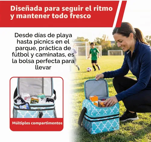 Vista 5 de dbest products - Nevera tipo lonchera y carrito inteligente ultra compacta, con aislamiento, para mujer y hombre, accesorios de campamento