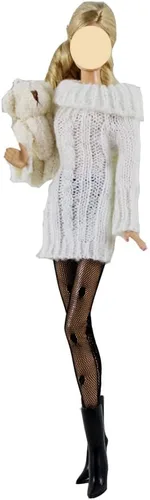 Vista 8 de Ropa de muñeca, 5 conjuntos de trajes de primavera pantalones cortavientos sombrero para muñecas de 11.5 pulgadas, accesorios estilo aleatorio (B)