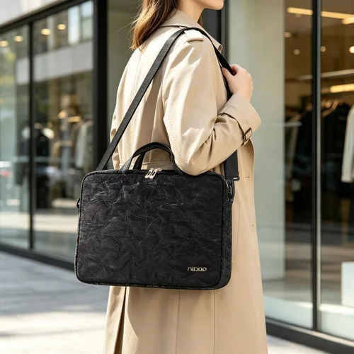 Vista 3 de NIDOO Funda para portátil de 16 pulgadas Bolsa protectora para computadora Negro
