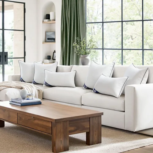 Vista 6 de MIULEE - Inserto de almohada de 14 x 36 pulgadas, almohada decorativa lumbar rellena de alternativa a plumón, inserto de relleno de almohada premium