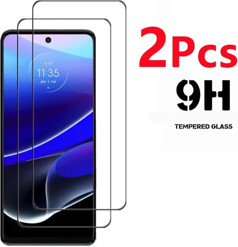 Vista 3 de Protector de pantalla de cobertura completa para Moto G Stylus 5G 2022, [2 piezas], protector de pantalla de vidrio templado de seda negra dureza 9H